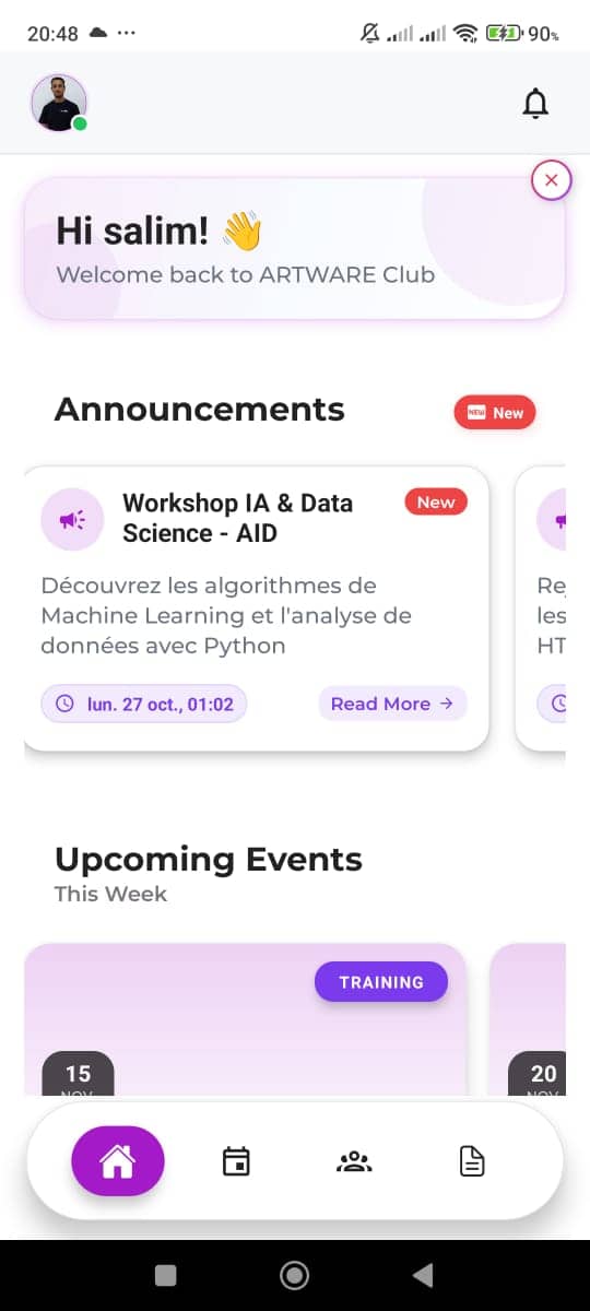 Application mobile Artware
